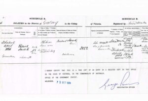 Patrick Hassett death certificate in 1866
